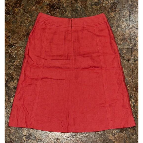 Ann Taylor Women’s Lined Skirt Size 2 Linen Pleated A Line - Picture 2 of 8
